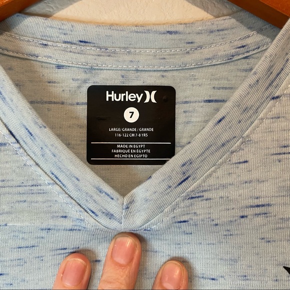NWT Hurley Fountain Blue Short Sleeve Tee - Picture 2 of 4